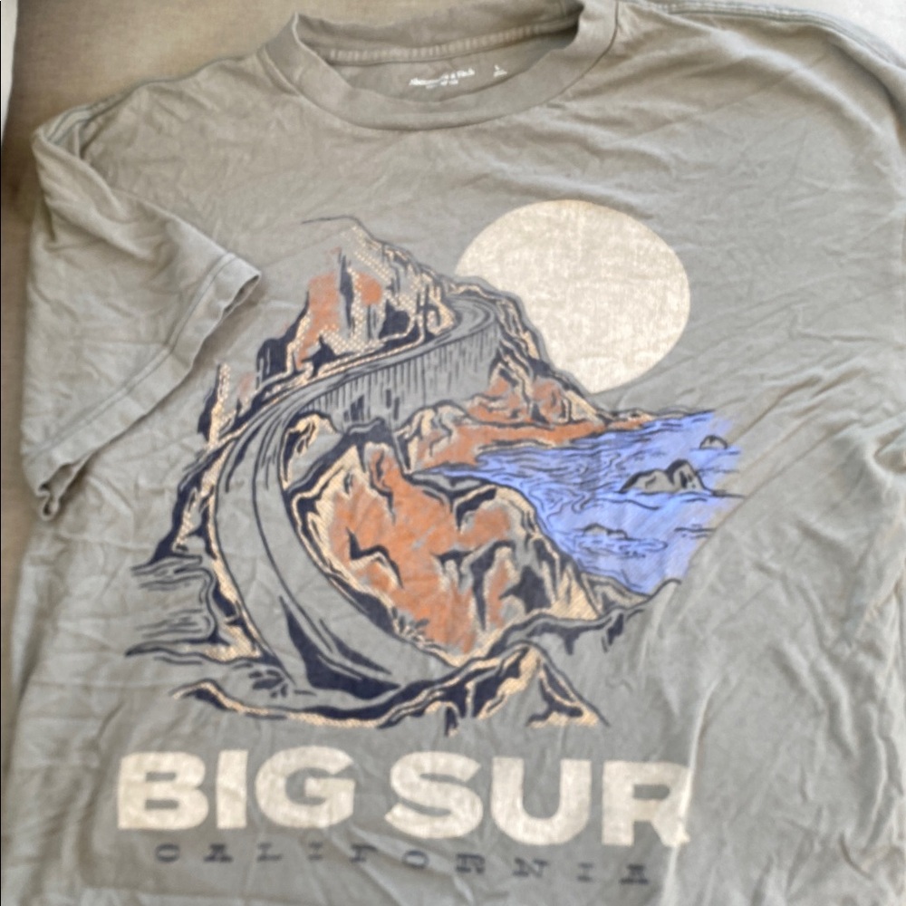 Abercrombie & Fitch T‑Shirt with Big Sur California Graphic Soft A&F tee L